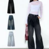 Quần Jean Nữ Ống Suông Rộng Xếp Ly V NICOOL N41-Q59 - Che Khuyết Điểm